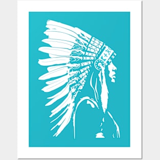 Native American Indian Headdress Posters and Art